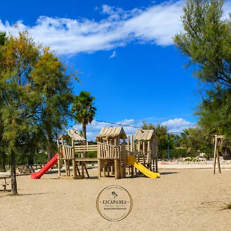 L'oasis Mobil 6 Pers A 100m De La Parc Aquatique 5 Etoiles Les Dunes * Torreilles
