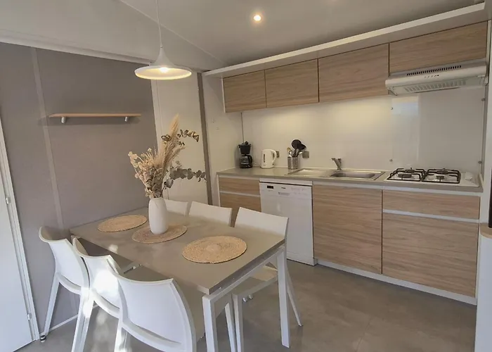 L'oasis Mobil 6 Pers A 100m De La Parc Aquatique 5 Etoiles Les Dunes Κάμπινγκ Torreilles