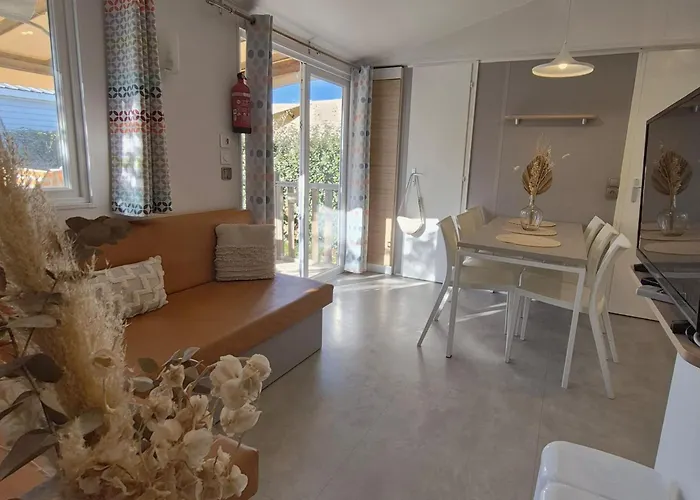 L'oasis Mobil 6 Pers A 100m De La Parc Aquatique 5 Etoiles Les Dunes *