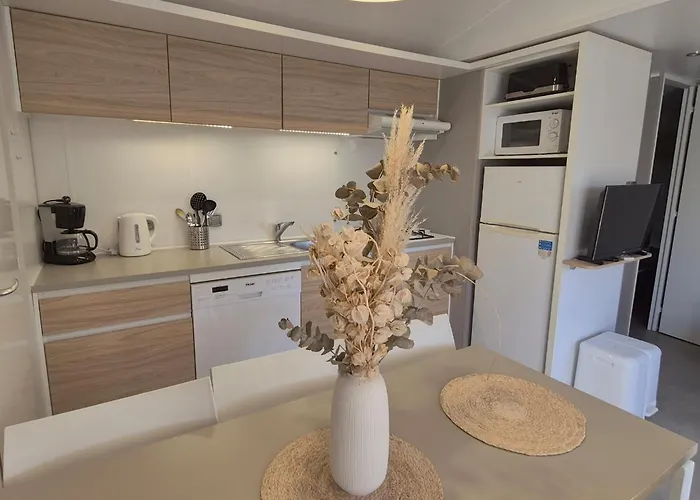 L'oasis Mobil 6 Pers A 100m De La Parc Aquatique 5 Etoiles Les Dunes Torreilles